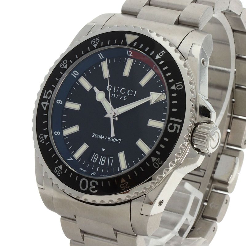 Gucci Ya1362 DIVE Watch SS Men's