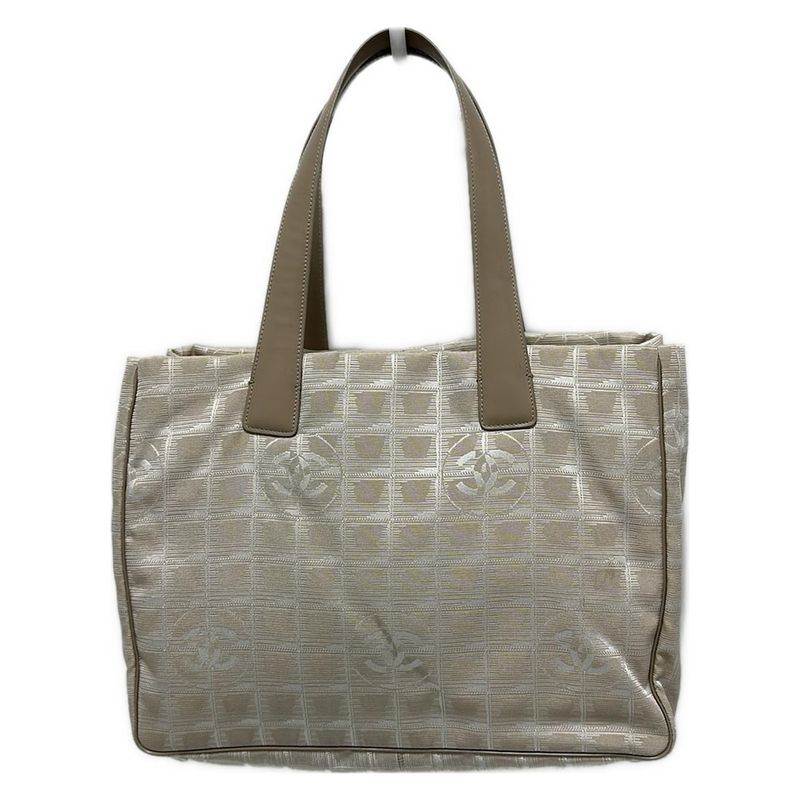 Chanel New Travel Line Tote MM A15991 Beige Leather