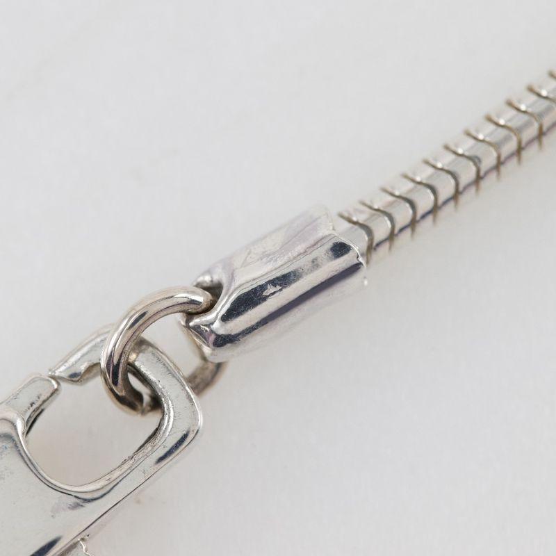 Chanel Icon NO.5 Clover Snake Chain Silver 925 Ladies 12.1g Necklace