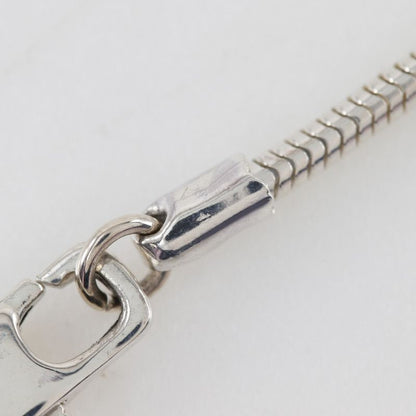 Chanel Icon NO.5 Clover Snake Chain Silver 925 Ladies 12.1g Necklace