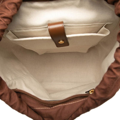 Gucci GG Supreme Interlocking G Backpack Rucksack 696013 Brown PVC Leather