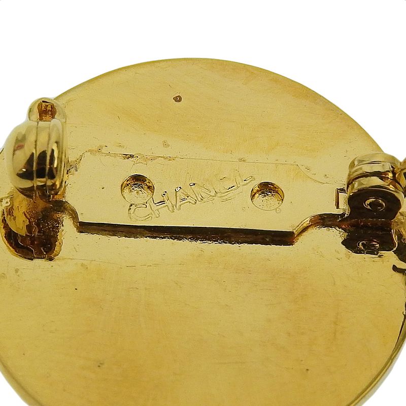 Chanel Bag Motif Coco Mark Matelasse Gold Plated Ladies 19.0g Brooch