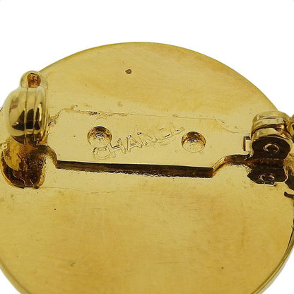 Chanel Bag Motif Coco Mark Matelasse Gold Plated Ladies 19.0g Brooch