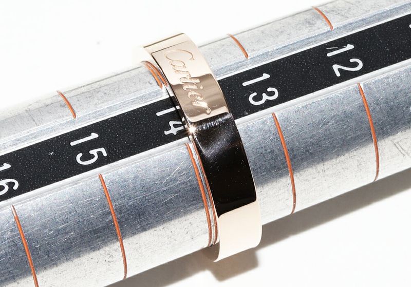 Cartier Ring 18K Pink Gold C De Cartier Ring Engraved Ring Width 4mm (016in)