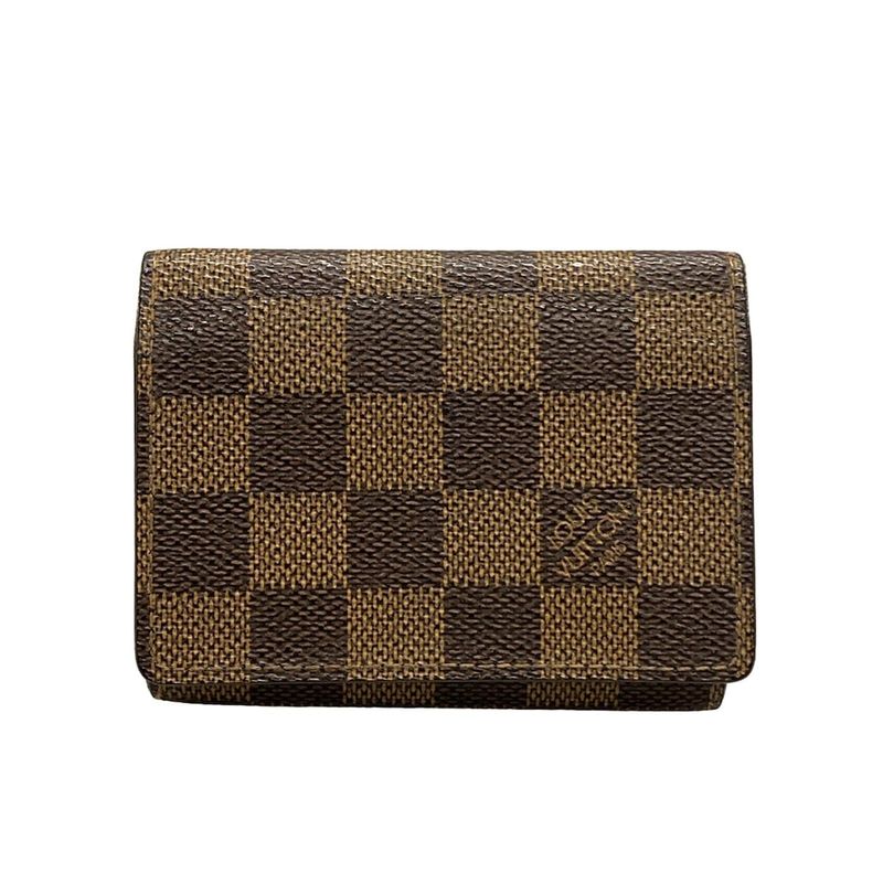 Louis Vuitton Damier Enveloppe Carte De Visite N62920 Ebène Card Case