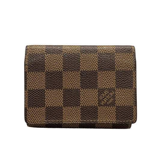 Louis Vuitton Damier Enveloppe Carte De Visite N62920 Ebène Card Case