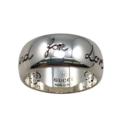 Em0673 Gucci Ring Men's 455247 Blinds for Love #19 Ag925 Silver Unused