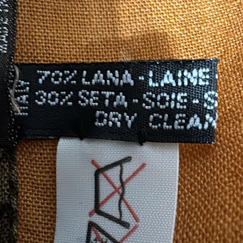 Bottega Veneta Stole (shawl) - Orange Beige And Dark Brown Leopard Print Wool