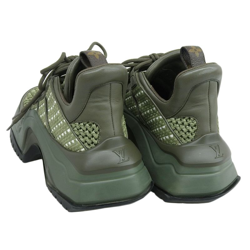 Louis Vuitton 2023 Item Arkwright 2.0 Raffia Leather Sneakers 37 23.5cm