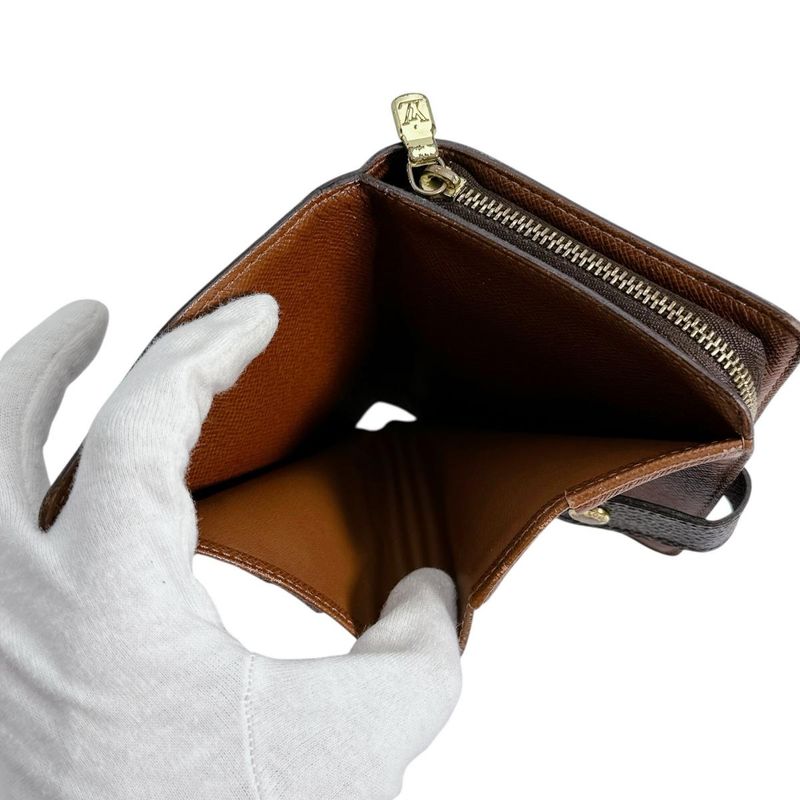 Louis Vuitton M61667 Monogram Compact Zipped Wallet With Zipper Pocket For
