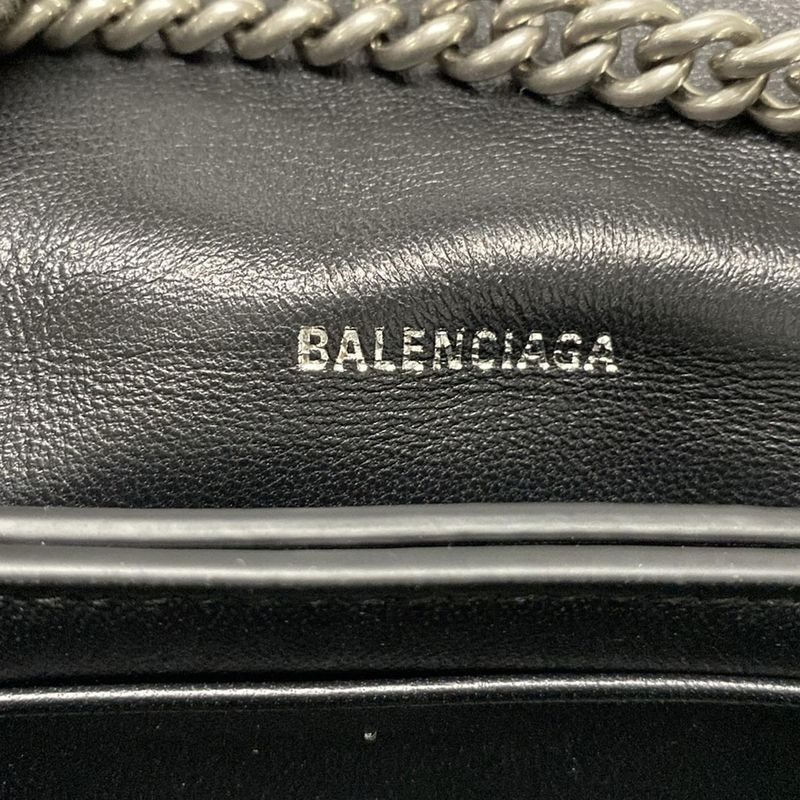 Balenciaga Shoulder Bag Crash 736016 Black Chain Shoulder/quilted