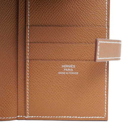 Hermes New-h Passant Compact Vo-epson Gold Silver-hardware Bifold