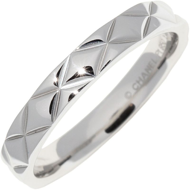 Chanel Pt950 Matelasse Ring Medium Model