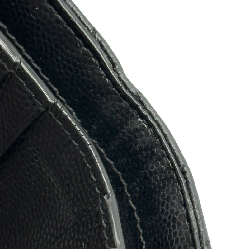 Saint Laurent Monogram YSL Trifold Wallet Monogram 03943 Black Compact Wallet