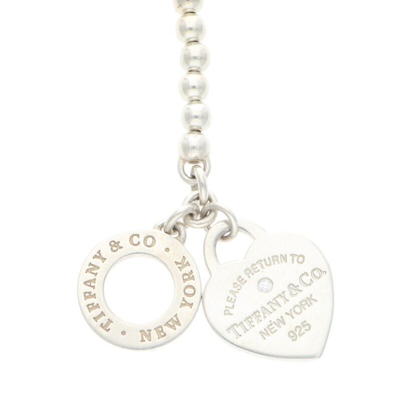 Tiffany & Co Return To 1 Diamond Heart Motif Silva Bracelet Women