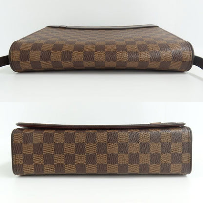 Louis Vuitton Tribeca Carre N51161 Damier Ebene One Shoulder Bag Brown