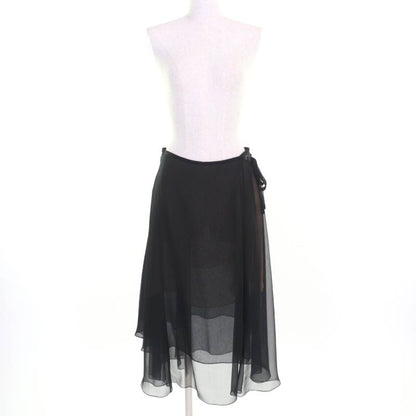 CHANEL P70007 100% Silk With Coco Hardware Side Ribbon Knee-length Chiffon