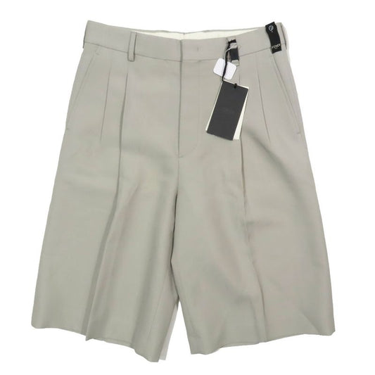Unused 21aw Fendi Bermuda Pants Slacks Shorts FF Logo Hardware Half Pants 2