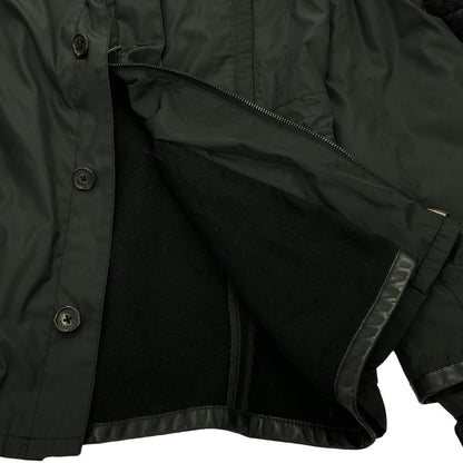 Prada Zip-Up Nylon Jacket with Wool Liner Blouson Black S