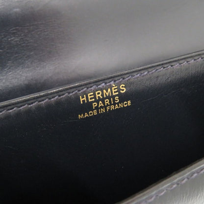 Hermes Tassel Vintage Box Calf Navy Gold Hardware 00R Engraved Shoulder Bag