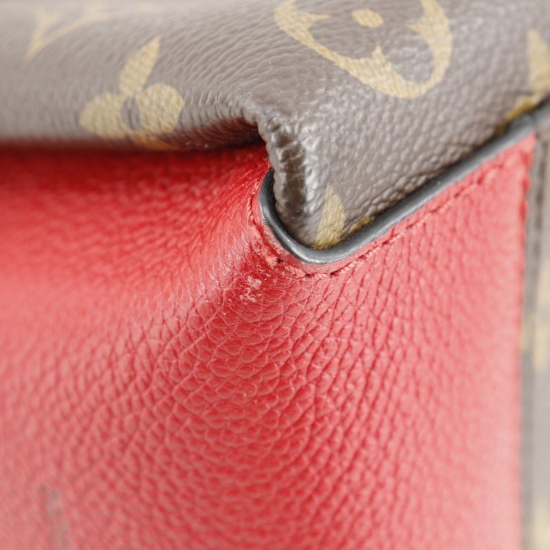 Louis Vuitton Soufflot NV BB M44818 Monogram Canvas Brown/red Tr1290 Ladies