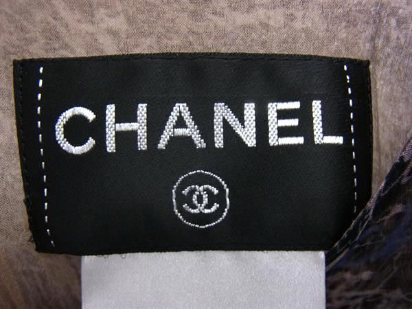 Chanel P40600v29399 100% Silk All Over Pattern Sleeveless Dress 36