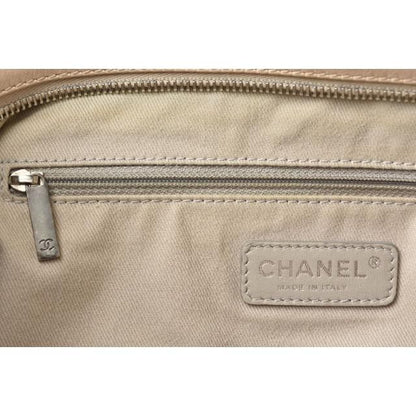 Chanel Tote Shoulder Bag 2-way Coco Mark Beige Brown