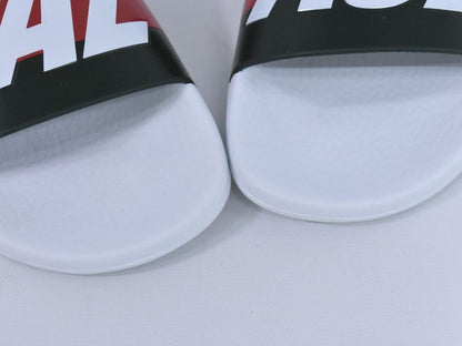 Authentic Gucci × Palace Logo Sherry Line Sandals 39 Rubber White Khaki Red