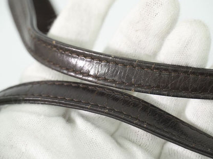 Authentic Loewe Anagram Handbag Leather Brown Anagram Bag Pre-owned [follow-up