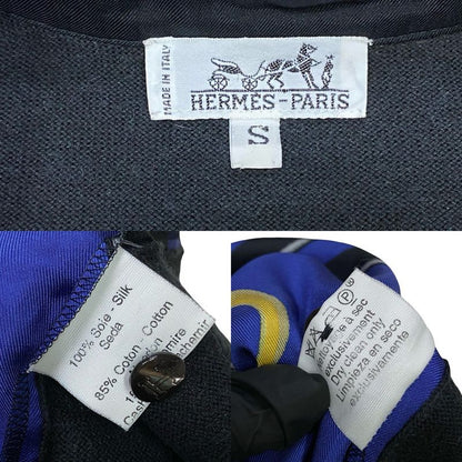 Hermes Brid De Gala Pattern Silk Cashmere Cotton Long Sleeve Shirt Top