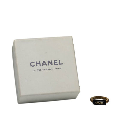 Chanel Logo Gold Black Plated Ladies Chanel