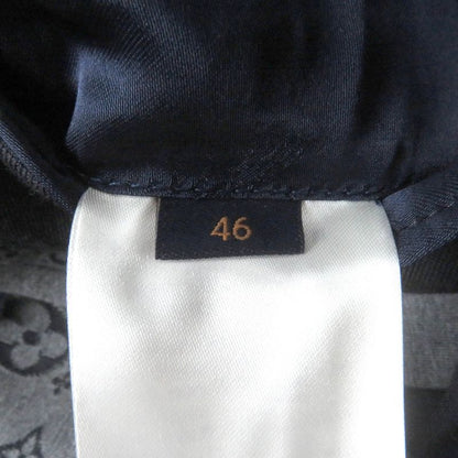 Louis Vuitton 21SS Wool Cotton Monogram Jersey Single Tailored Jacket Navy 46