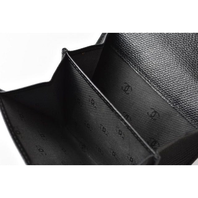 Chanel Foldable Wallet with Double Hooks Black — view 5