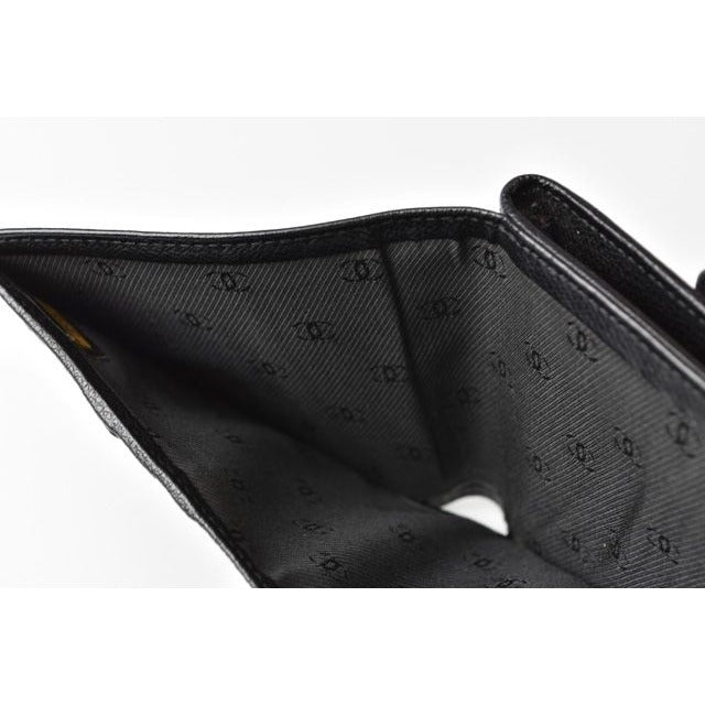 Chanel Foldable Wallet with Double Hooks Black — view 8