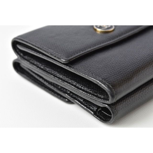 Chanel Foldable Wallet with Double Hooks Black — view 9
