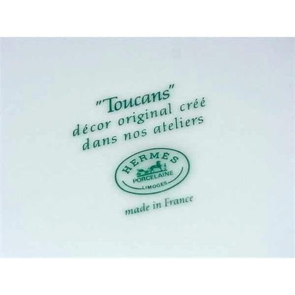 Hermes Toucans Plate Tableware Green Yellow — view 3