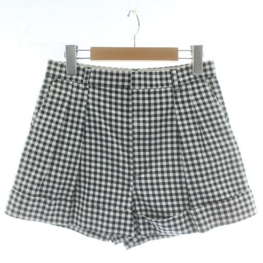 Louis Vuitton Brown Tag Shorts Gingham Check Zip Fly Black White XZ
