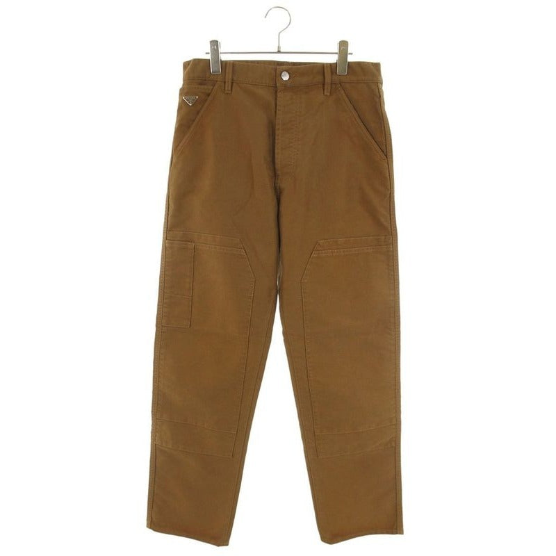 Prada Triangle Logo Plaid Molle Skin Cargo Long Pants 31 Inches