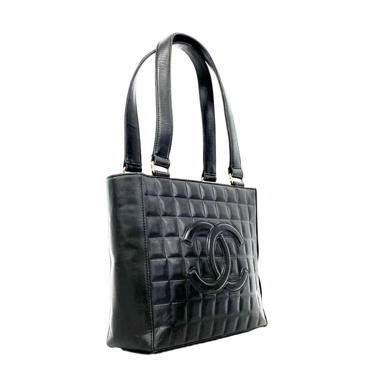 Chanel Handbag Choco Bar Lambskin Black Gold — view 2