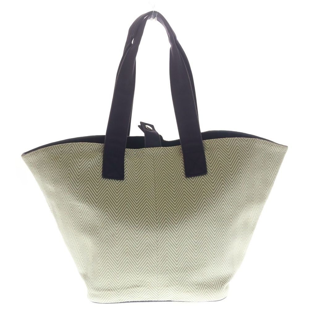 Hermes Pannier de Plage Tote Beige Canvas Leather