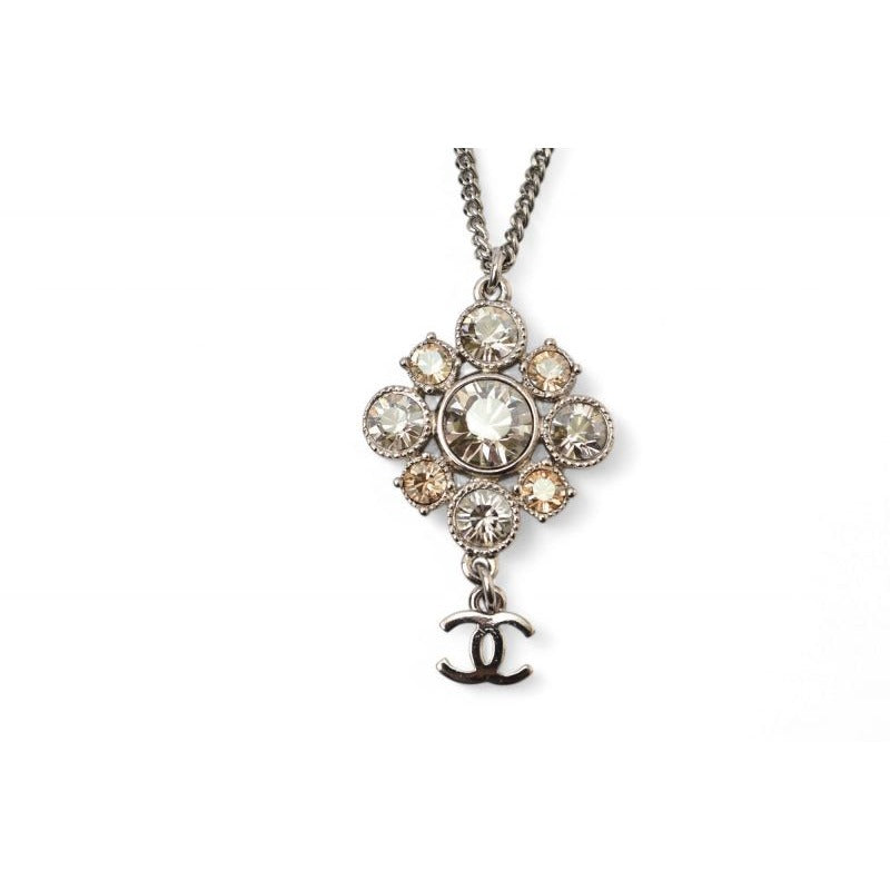 Chanel 2-Way Coco Mark CC Rhinestone Silver A12 — view 7