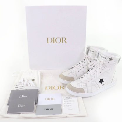 Dior Star Leather High Cut Sneakers White 36.5 — view 2