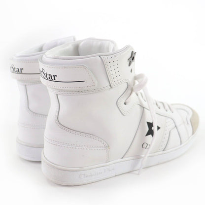 Dior Star Leather High Cut Sneakers White 36.5 — view 3