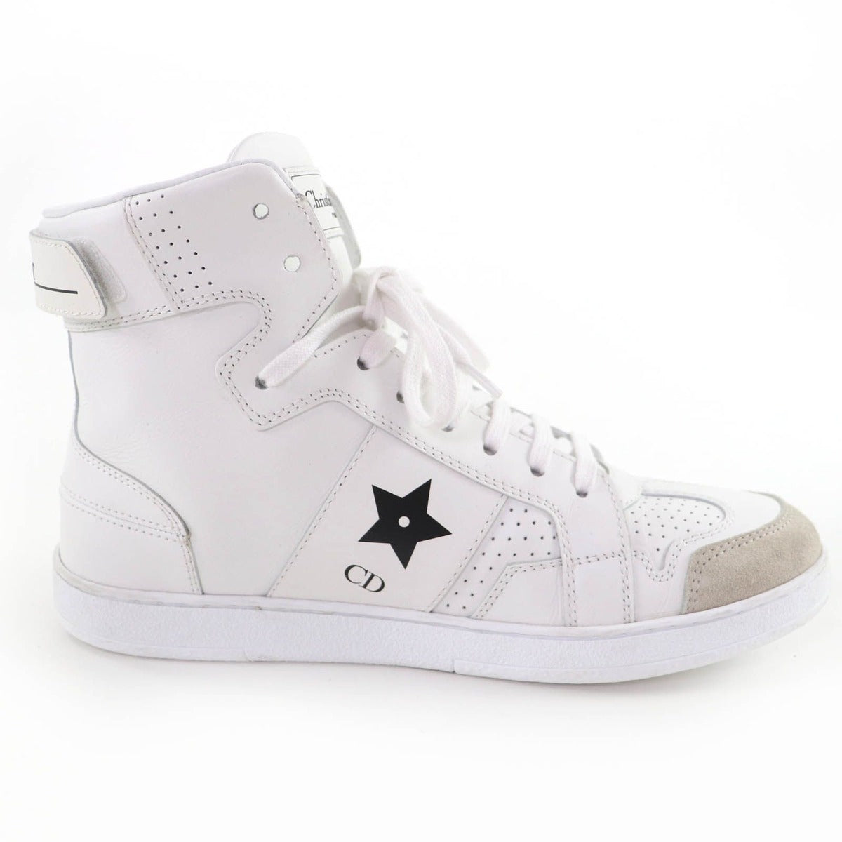 Dior Star Leather High Cut Sneakers White 36.5 — view 6