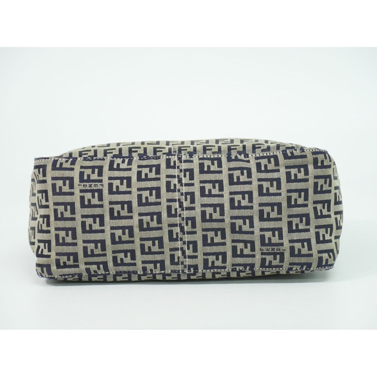 Fendi Zucchino Handbag Canvas Gray Navy Bag — view 3