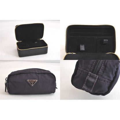 Prada Dior Coach Pouch Card Jewelry Case Set Of 4 Blue Green Purple 2811 — view 8