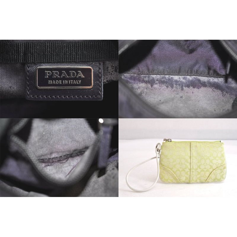 Prada Dior Coach Pouch Card Jewelry Case Set Of 4 Blue Green Purple 2811 — view 9