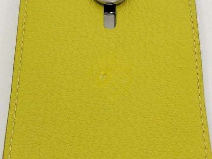 Hermes Diablo Card Case Chevre Leather Yellow Stamped Y