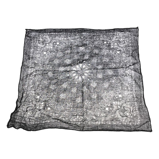 Saint Laurent Paris Wool Paisley Bandana Black