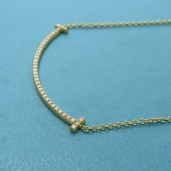 Tiffany & Co T-smile Diamond Necklace /small